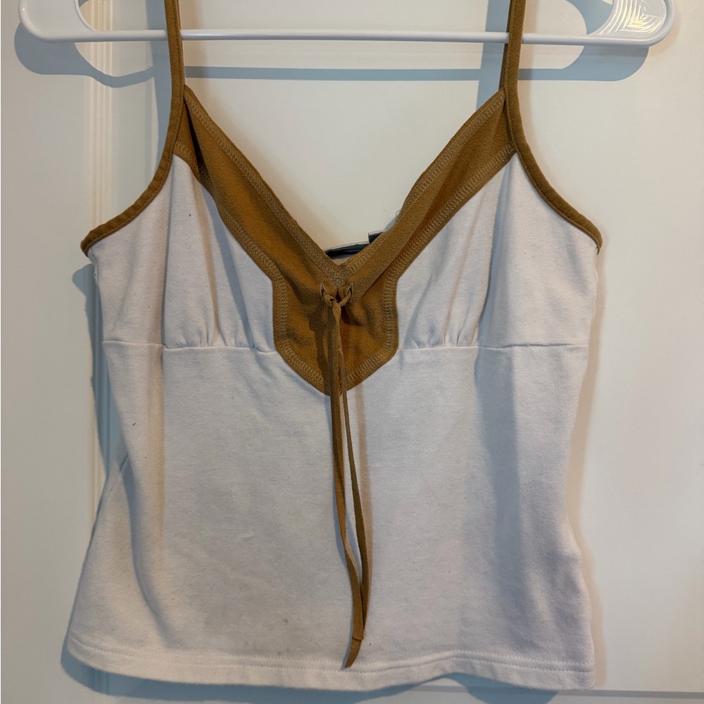 Vintage White and Suede top